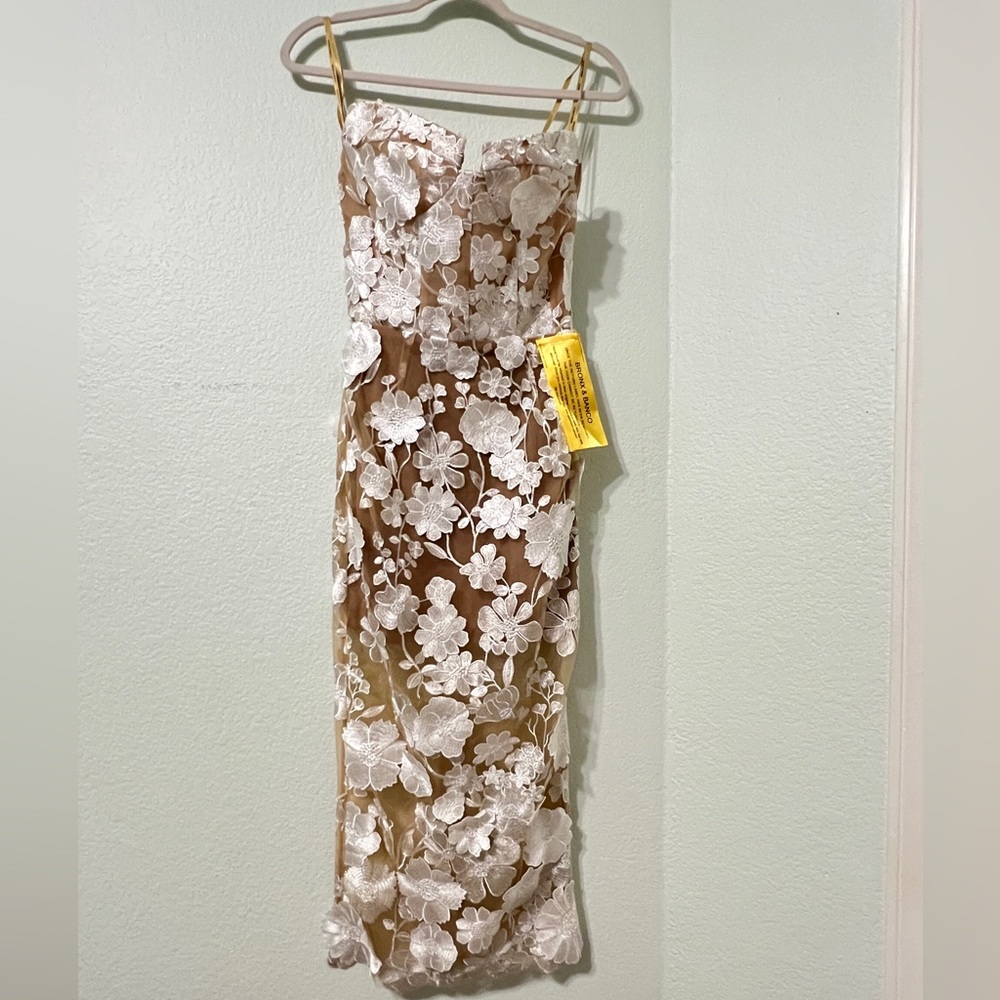 Bronx & Banco Floral Lace Midi Dress